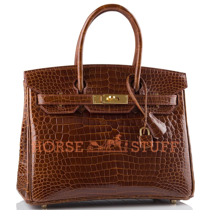 Hermès Birkin 30 Miel Lisse Crocodile Porosus GHW