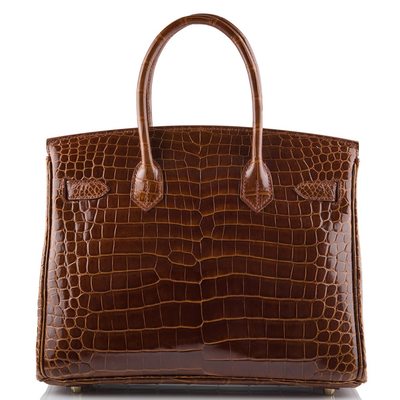 Hermès Birkin 30 Miel Lisse Crocodile Porosus GHW