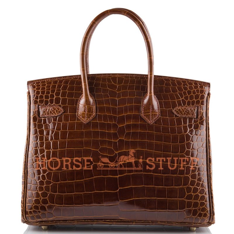 Hermès Birkin 30 Miel Lisse Crocodile Porosus GHW