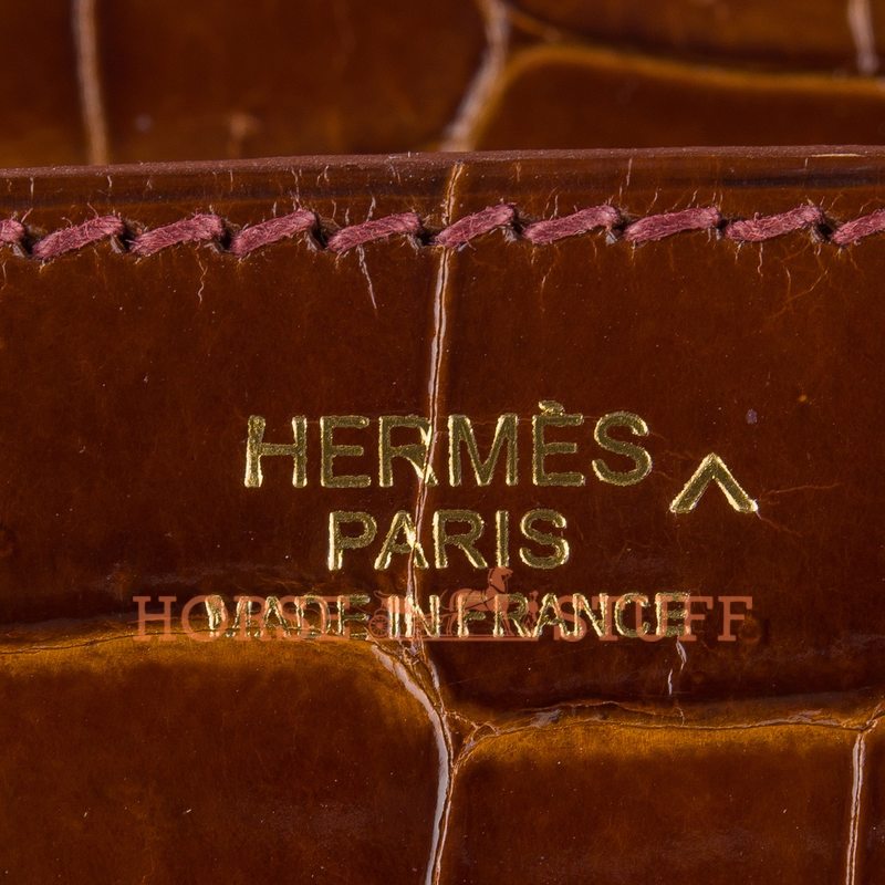 Hermès Birkin 30 Miel Lisse Crocodile Porosus GHW