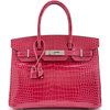 Hermès Birkin 30 Rose Mexico Shiny Crocodile Porosus PHW
