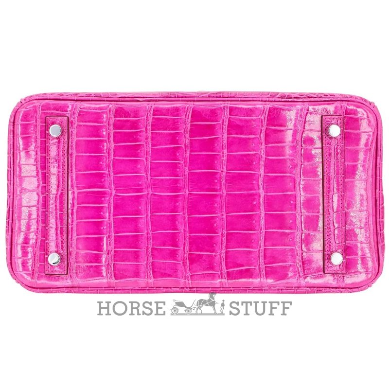 Hermès Birkin 30 Rose Scheherazade Shiny Crocodile Porosus PHW