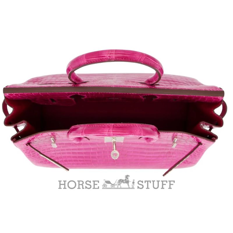 Hermès Birkin 30 Rose Scheherazade Shiny Crocodile Porosus PHW