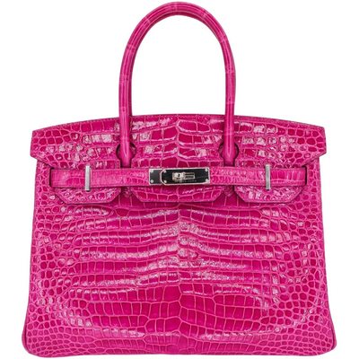 Hermès Birkin 30 Rose Scheherazade Shiny Crocodile Porosus PHW