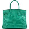 Hermès Birkin 30 Vert Jade Shiny Crocodile Porosus GHW