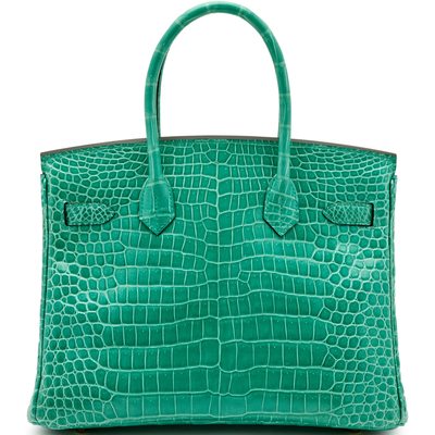 Hermès Birkin 30 Vert Jade Shiny Crocodile Porosus GHW