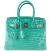 Hermès Birkin 30 Vert Jade Lisse Crocodile Porosus PHW