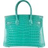 Hermès Birkin 30 Vert Jade Lisse Crocodile Porosus PHW