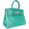 Hermès Birkin 30 Vert Jade Lisse Crocodile Porosus PHW