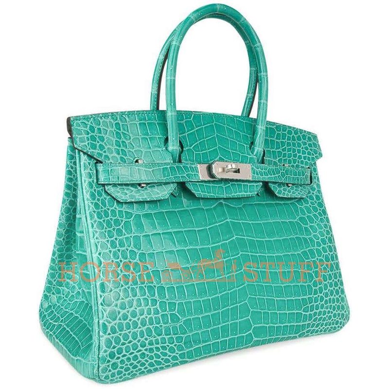 Hermès Birkin 30 Vert Jade Lisse Crocodile Porosus PHW