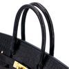 Hermès Birkin Sellier 30 Black Shiny Crocodile Porosus GHW