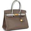 Hermès Birkin 30 Special Order HSS Etoupe / Gris Perle Chèvre BGHW