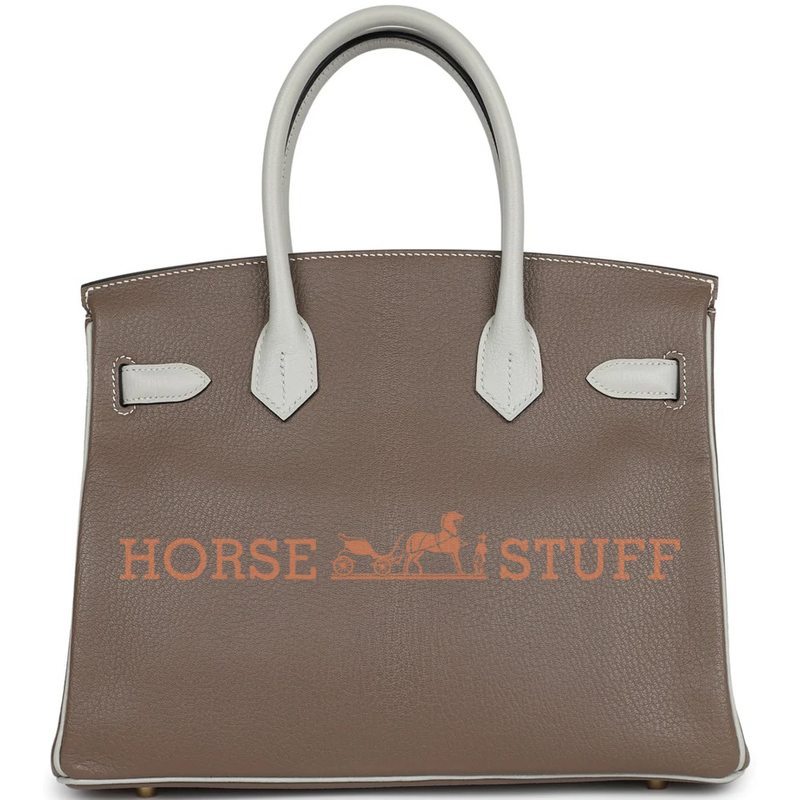 Hermès Birkin 30 Special Order HSS Etoupe / Gris Perle Chèvre BGHW