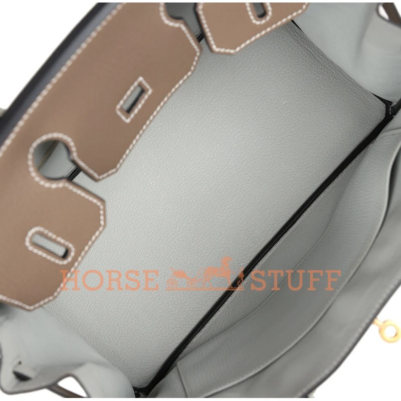 Hermès Birkin 30 Special Order HSS Etoupe / Gris Perle Chèvre BGHW