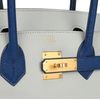 Hermès Birkin 30 Special Order HSS Gris Perle / Blue Sapphire Chèvre BGHW