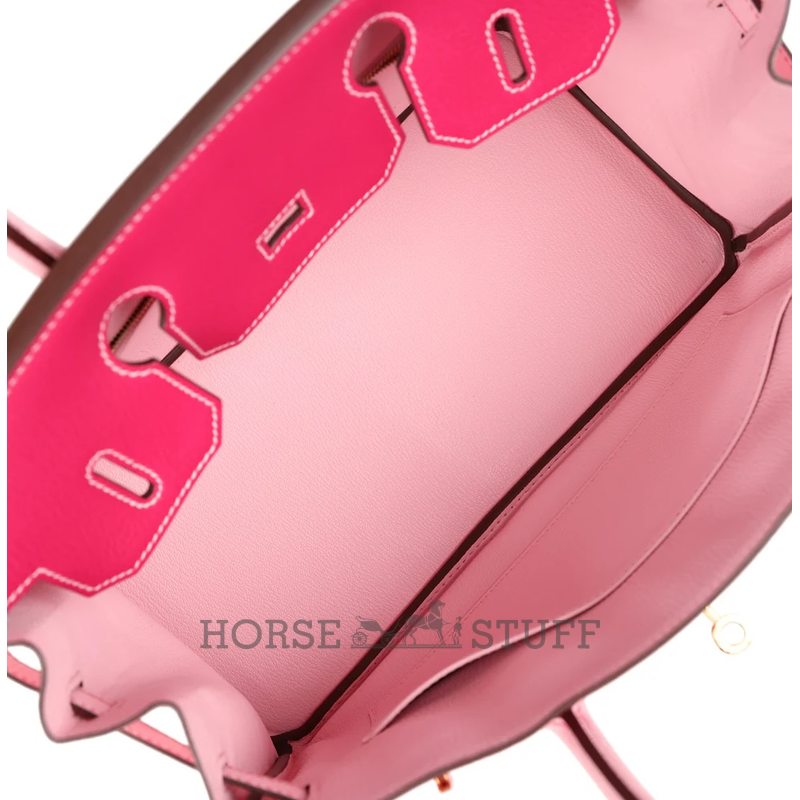 Hermès Birkin 30 Special Order HSS Rose Mexico / Rose Sakura Chèvre RGHW