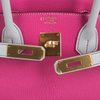 Hermès Birkin 30 Special Order HSS Rose Shocking / Gris Perle Chèvre BGHW