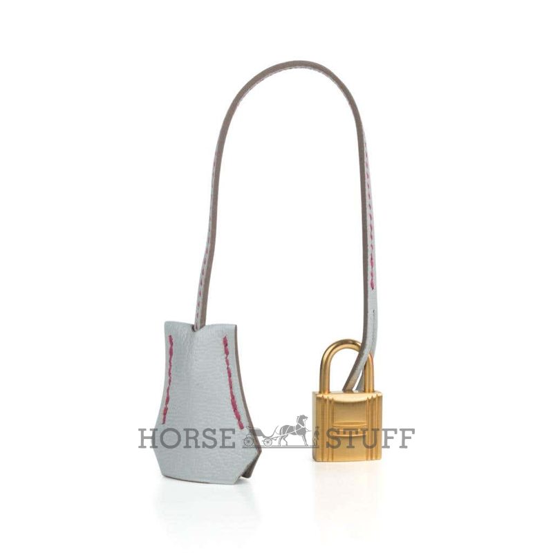 Hermès Birkin 30 Special Order HSS Rose Shocking / Gris Perle Chèvre BGHW