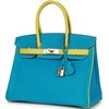 Hermès Birkin 30 Special Order HSS Turquoise / Lime Chèvre GHW
