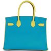 Hermès Birkin 30 Special Order HSS Turquoise / Lime Chèvre GHW