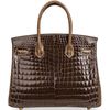 Hermès Birkin 30 Special Order HSS Gris Elephant / Ficelle Lisse Crocodile Niloticus GHW