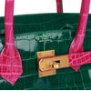 Hermès Birkin 30 Special Order HSS Vert Emerald / Rose Scheherazade Shiny Crocodile Niloticus BGHW