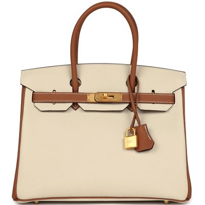 Hermès Birkin 30 Special Order HSS Craie / Gold Togo BGHW