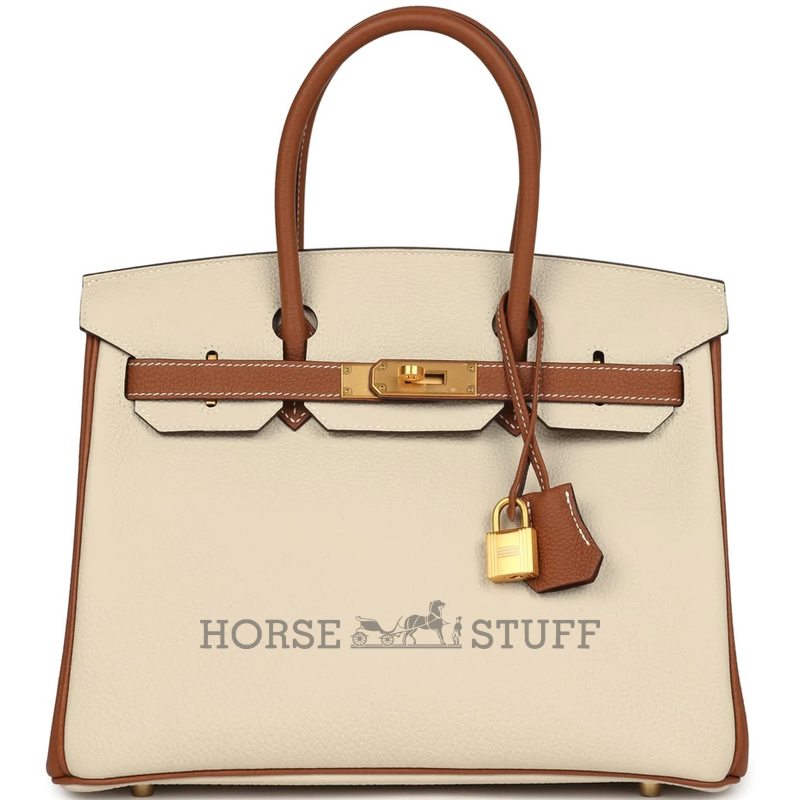 Hermès Birkin 30 Special Order HSS Craie / Gold Togo BGHW