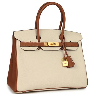 Hermès Birkin 30 Special Order HSS Craie / Gold Togo BGHW