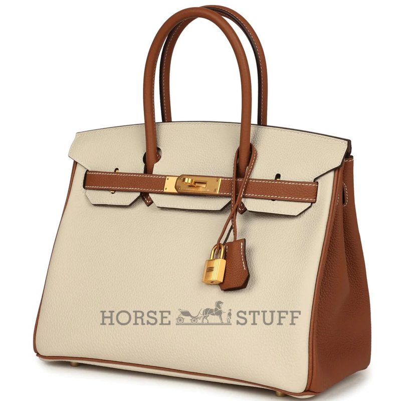 Hermès Birkin 30 Special Order HSS Craie / Gold Togo BGHW