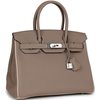 Hermès Birkin 30 Special Order HSS Gris Tourterelle / Craie Togo PHW