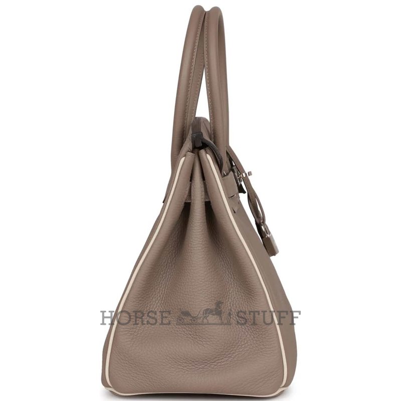 Hermès Birkin 30 Special Order HSS Gris Tourterelle / Craie Togo PHW