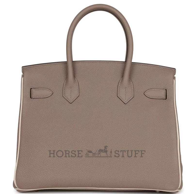 Hermès Birkin 30 Special Order HSS Gris Tourterelle / Craie Togo PHW