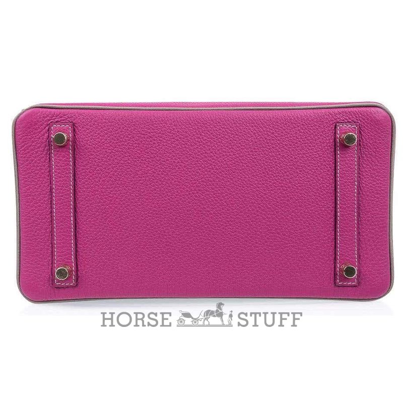 Hermès Birkin 30 Special Order HSS Rose Pourpre / Gris Asphalt Togo GHW