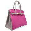 Hermès Birkin 30 Special Order HSS Rose Pourpre / Gris Asphalt Togo GHW