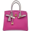 Hermès Birkin 30 Special Order HSS Rose Pourpre / Gris Asphalt Togo GHW