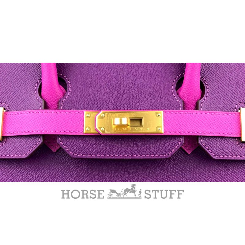 Hermès Birkin 30 Special Order HSS Anemone / Rose Pourpre Epsom BGHW