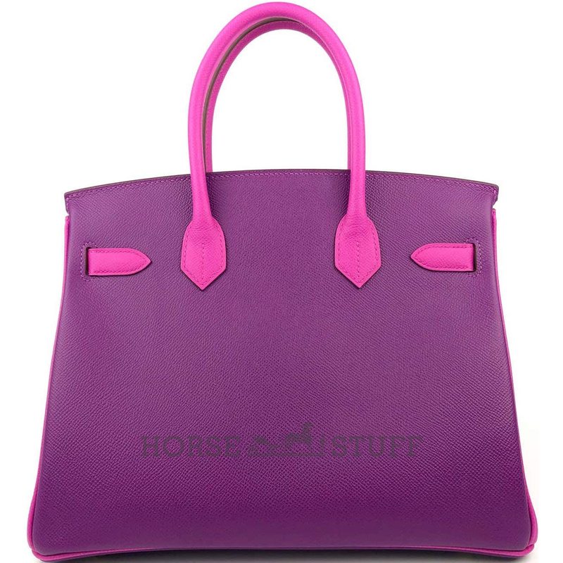 Hermès Birkin 30 Special Order HSS Anemone / Rose Pourpre Epsom BGHW