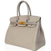 Hermès Birkin 30 Special Order HSS Beton / Gris Perle Matte Crocodile Alligator BGHW