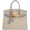 Hermès Birkin 30 Special Order HSS Beton / Gris Perle Matte Crocodile Alligator BGHW