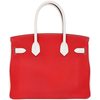 Hermès Birkin 30 Special Order HSS Rouge Casaque / White Clemence PHW