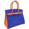 Hermès Birkin 30 Special Order HSS Blue Electrique / Orange Epsom BGHW