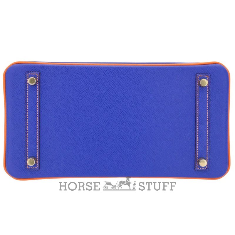 Hermès Birkin 30 Special Order HSS Blue Electrique / Orange Epsom BGHW