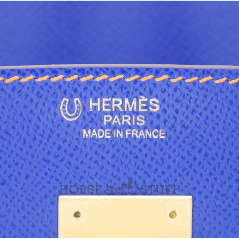 Hermès Birkin 30 Special Order HSS Blue Electrique / Orange Epsom BGHW