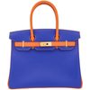 Hermès Birkin 30 Special Order HSS Blue Electrique / Orange Epsom BGHW