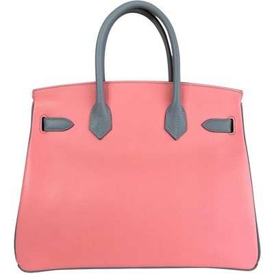 Hermès Birkin 30 Special Order HSS Rose Confetti / Blue Glacier Epsom GHW