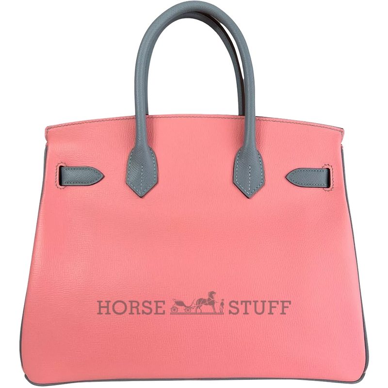 Hermès Birkin 30 Special Order HSS Rose Confetti / Blue Glacier Epsom GHW