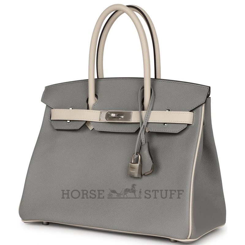 Hermès Birkin 30 Special Order HSS Gris Mouette / Craie Epsom BPHW