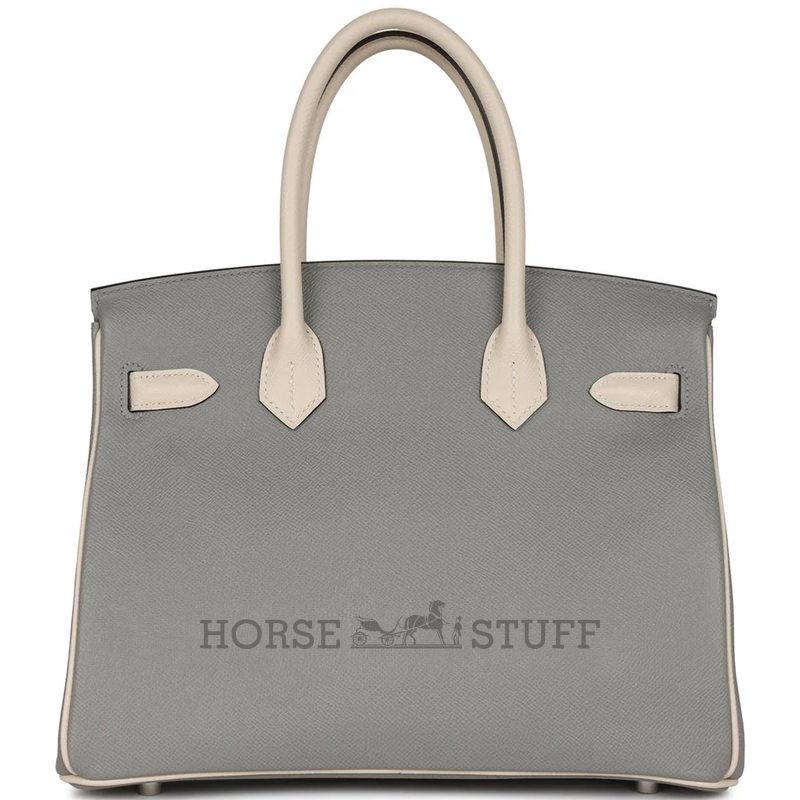 Hermès Birkin 30 Special Order HSS Gris Mouette / Craie Epsom BPHW