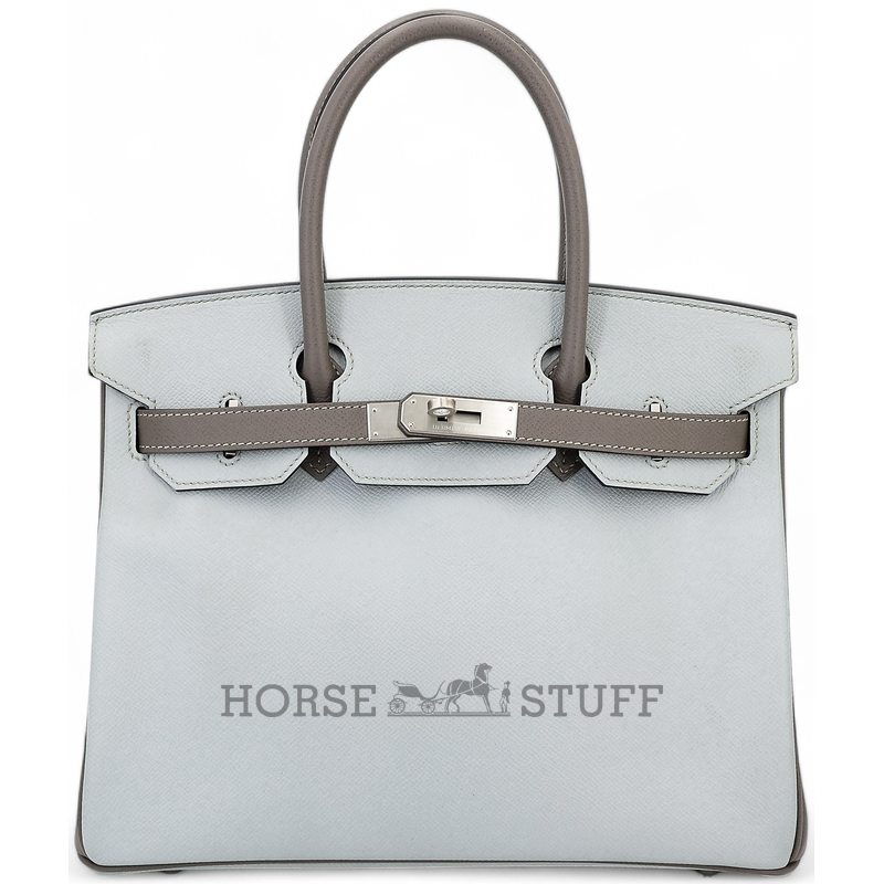 Hermès Birkin 30 Special Order HSS Gris Mouette / Etain Epsom BPHW